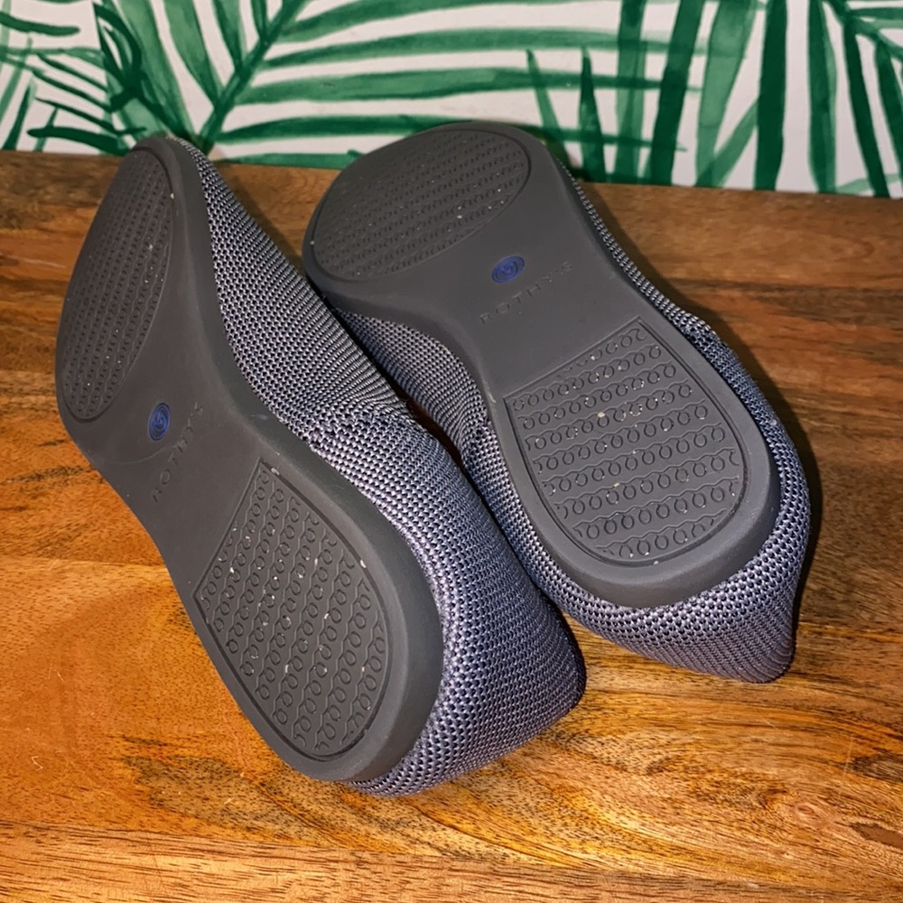 Rothy’s The Point Gray/Black Knit Flats Women’s 8 - Picture 7 of 10